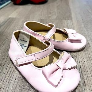 Size 3 Baby Girls Janie & Jack Pink Ballet Shoes Crib Infant